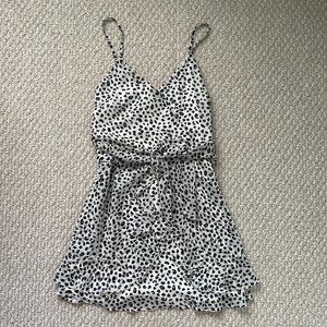 Cheetah Print Tie-Waist Mini Dress